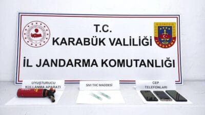 Yenice'de uyuşturucu madde ile yakalanan 2 kişi Adliye'ye sevk edildi
