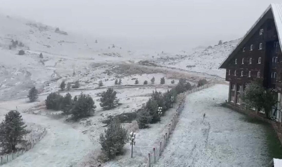 BOLU KARTALKAYA BEYAZA BÜRÜNDÜ Bolu Kartalkaya beyaz örtüyle kaplandı