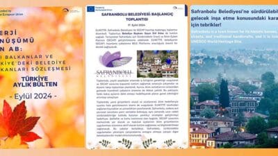 Safranbolu Belediyesi, AB Eylül Bülteni'nde sürdürülebilir iklim eylemi çabalarıyla öne