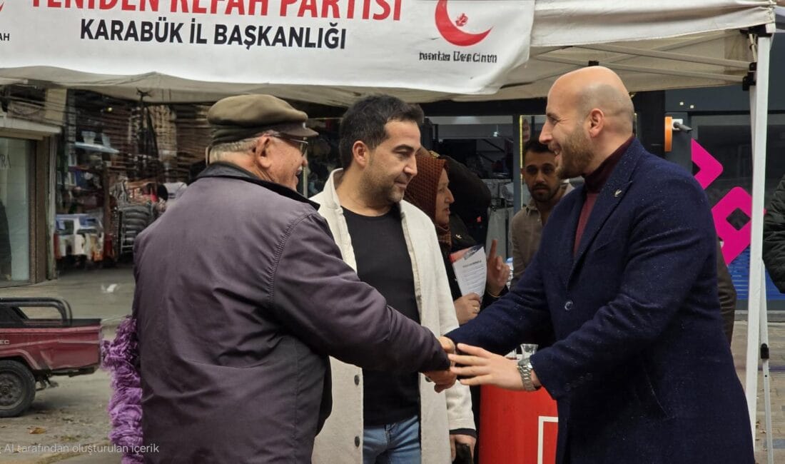 İSMAİL ÖZER ESNAF ZİYARETLERİNE DEVAM EDİYOR Yeniden Refah Partisi Karabük İl Başkanı İsmail Özer ve yönetimi,