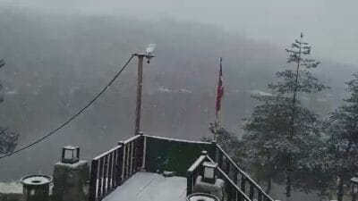 Karabük’te yüksek kesimler karla kaplandı 