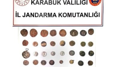  Eskipazar ilçesinde jandarmanın düzenlediği tarihi eser operasyonunda 45 adet