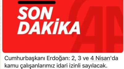 Cumhurbaşkanı Recep Tayyip Erdoğan, 2, 3 ve 4 Nisan tarihlerinde