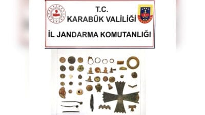 Safranbolu’da Tarihi Eser Kaçakçılığı Operasyonunda 43 parça tarihi eser ele