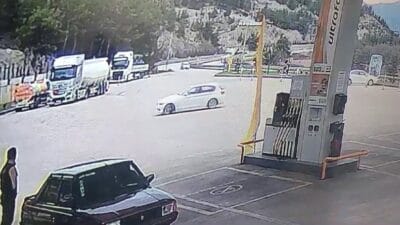 Karabük’te bir akaryakıt istasyonunda otomobiliyle drift yapan sürücüye 46 bin
