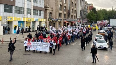 Karabük'te 1 Mayıs Emek ve Dayanışma Günü, işçi ve emekçilerin