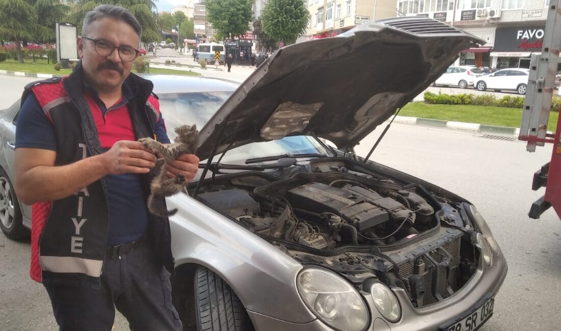 Karabük Safranbolu'da duyarlı bir vatandaşın ihbarı üzerine harekete geçen itfaiye