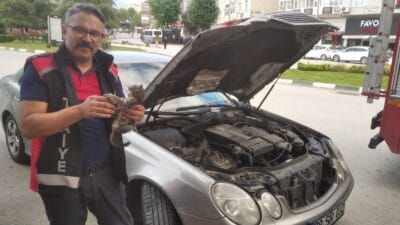 Karabük Safranbolu'da duyarlı bir vatandaşın ihbarı üzerine harekete geçen itfaiye