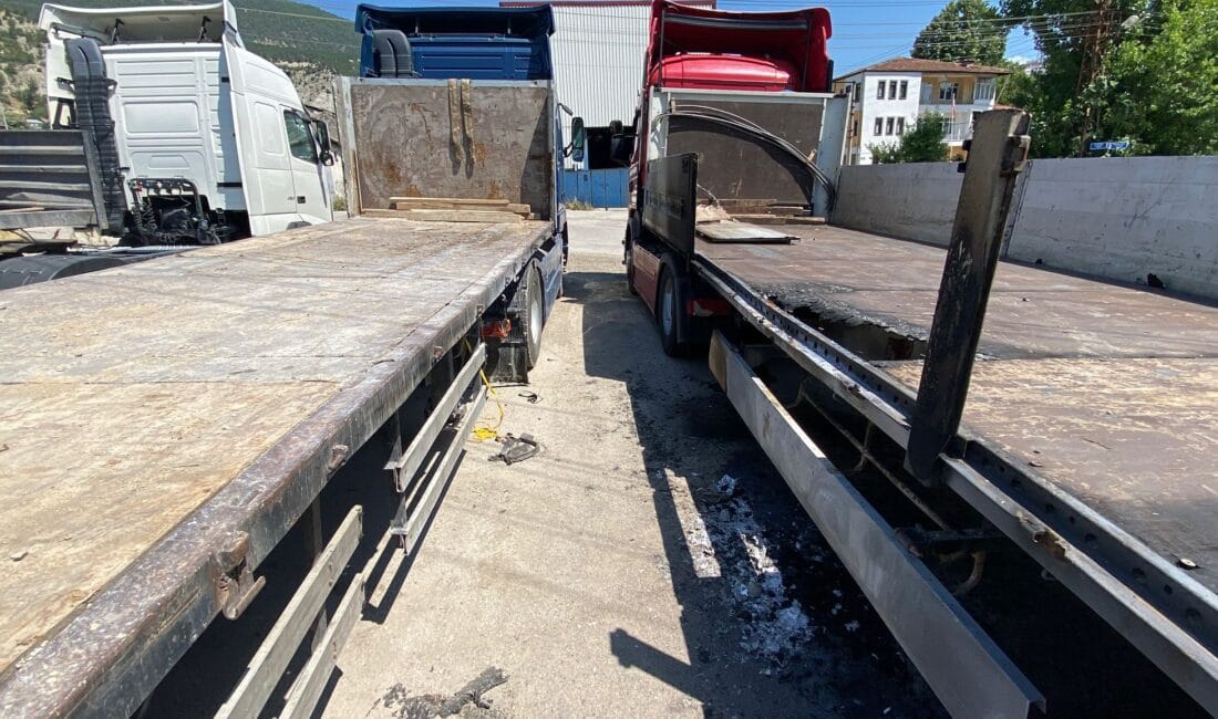Karabük’ün Bayır Mahallesi’nde gece saatlerinde park halindeki bir TIR’ın dorsesinde