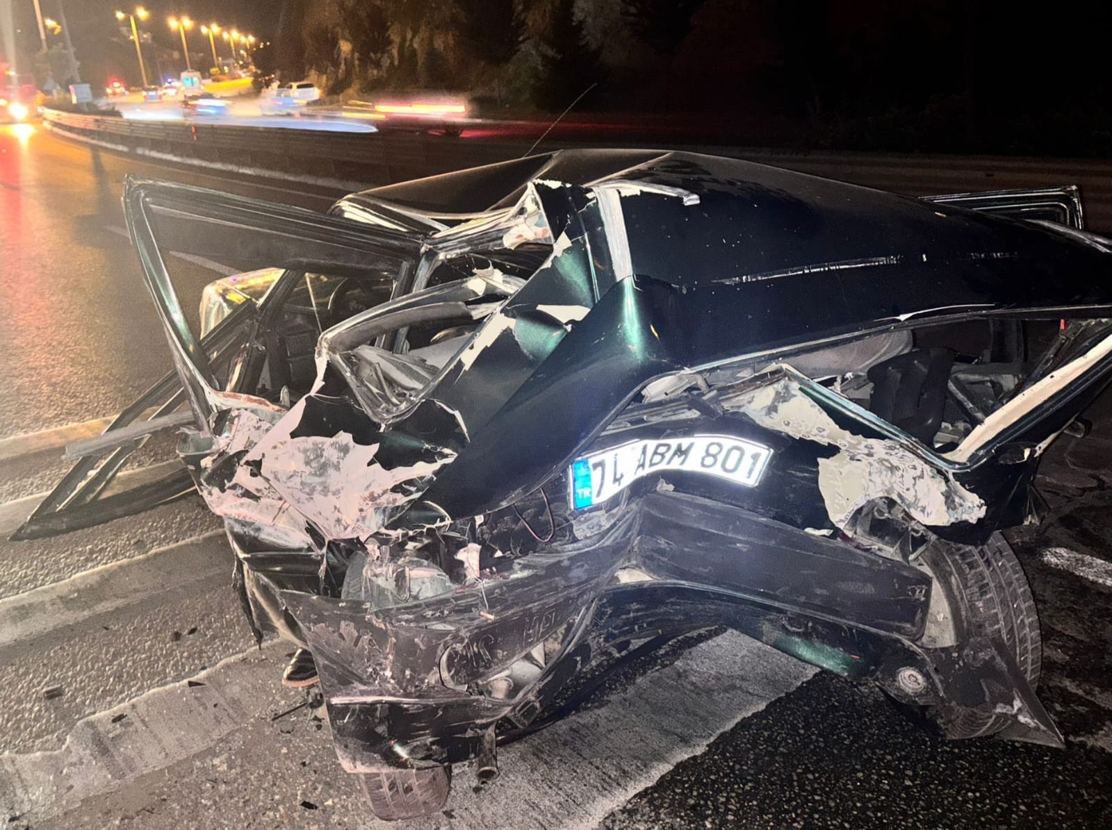 Karabük’ün Safranbolu ilçesinde gece saatlerinde meydana gelen trafik kazasında iki