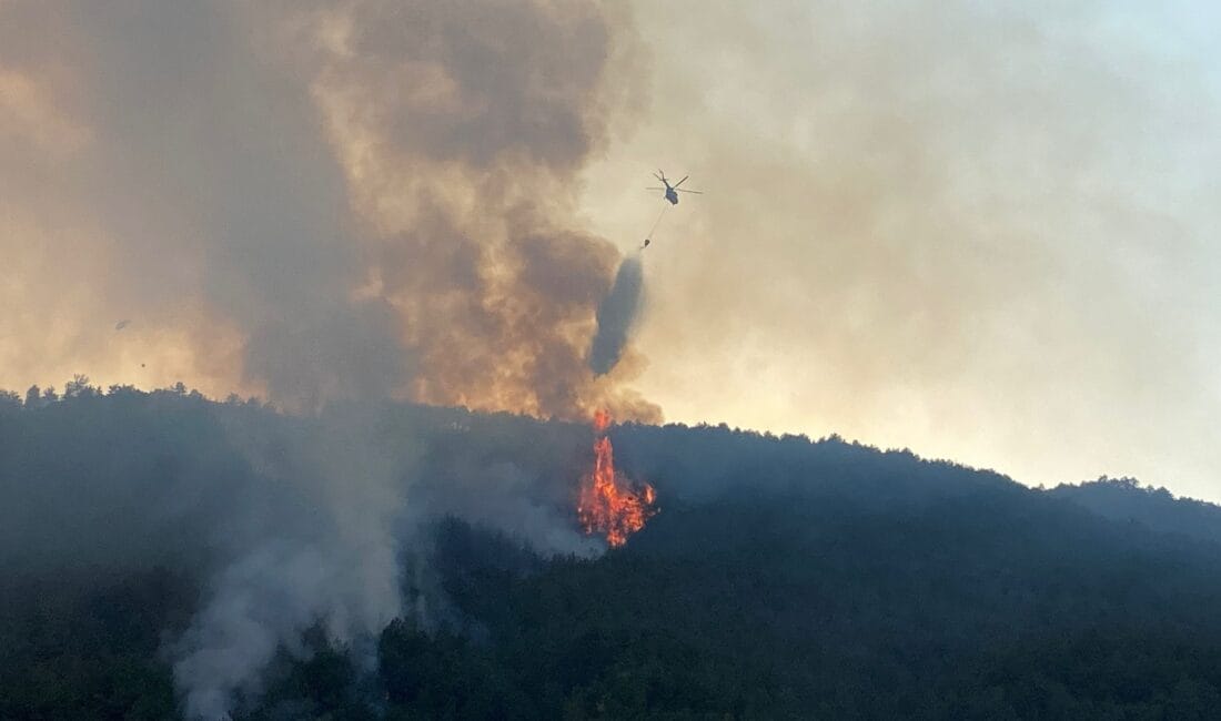 51 araç, 3 helikopter ve 161 personelle müdahale sürüyor
