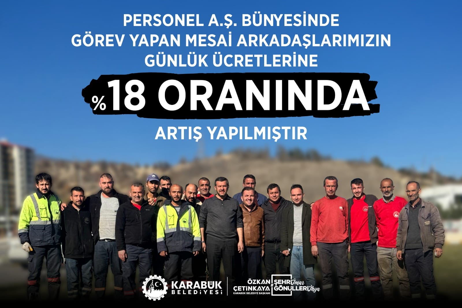 Karabük Belediyesi, Personel A.Ş. bünyesinde görev yapan işçilerin günlük ücretlerine