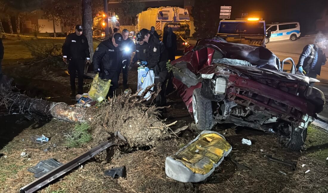 Karabük’te sürücünün direksiyon hakimiyetini kaybederek refüjdeki ağaca çarptığı otomobil devrildi.