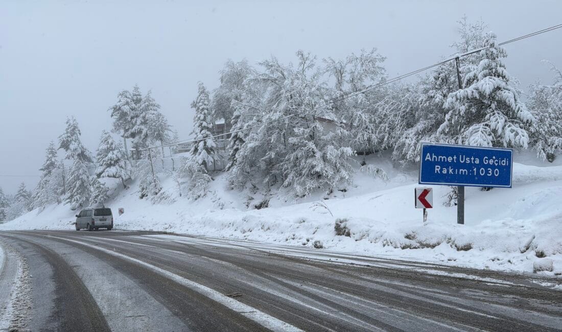 Karabük’te kar yağışı, yüksek kesimlerde etkisini artırdı. Karabük–Bartın kara yolunun