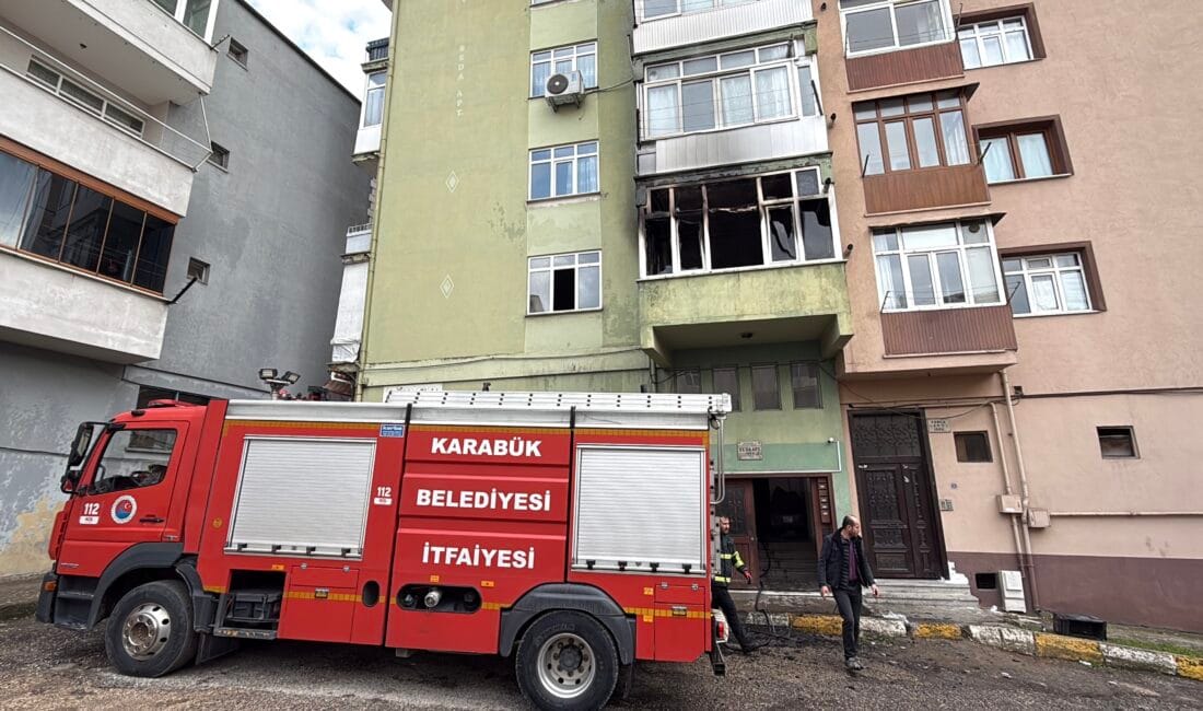 Karabük’te 5 katlı apartmanın birinci katında B.Ç.’ ye ait dairenin