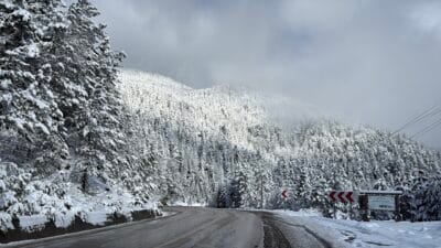 KARABÜK’ÜN YÜKSEK KESİMLERİNDE KAR ETKİLİ OLDU Karabük’ün yüksek kesimlerinde gece saatlerinde etkili olan yağışın ardından, ormanlar
