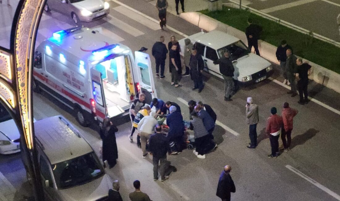 Karabük’te meydana gelen trafik kazasında karşıdan karşıya geçmeye çalışan bir