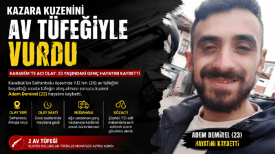 Kazara kuzenini av tüfeğiyle vurdu Karabük’ün Safranbolu ilçesinde Y.D.’nin (26)