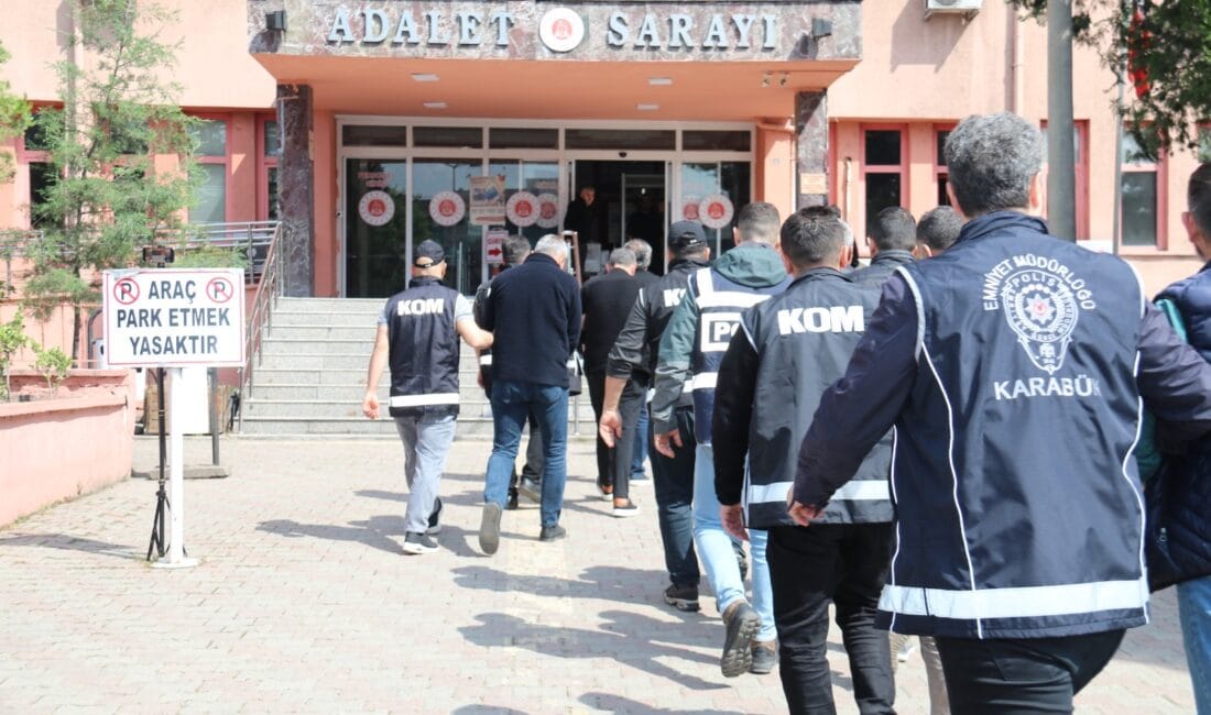 Karabük merkezli 5 ilde suç örgütüne yönelik düzenlenen operasyonlarda yakalanan