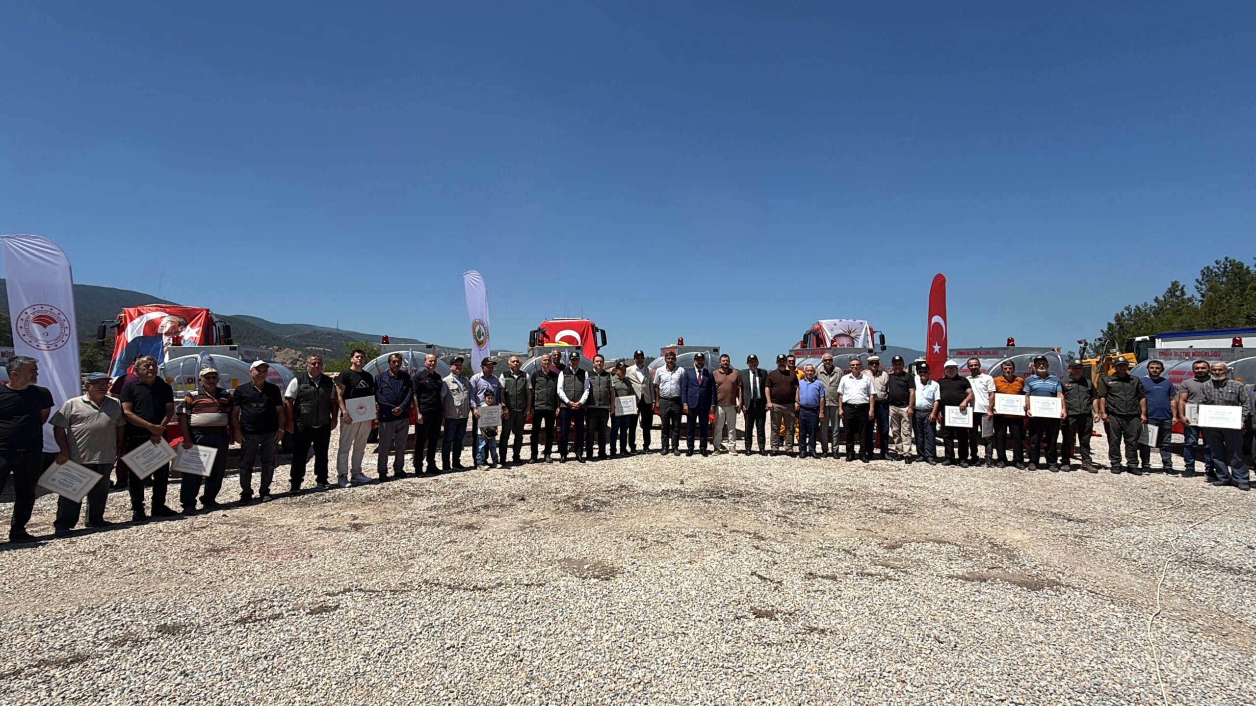 Karabük’te orman yangınlarıyla mücadele kapasitesini artırmak amacıyla düzenlenen törende, ORKÖY